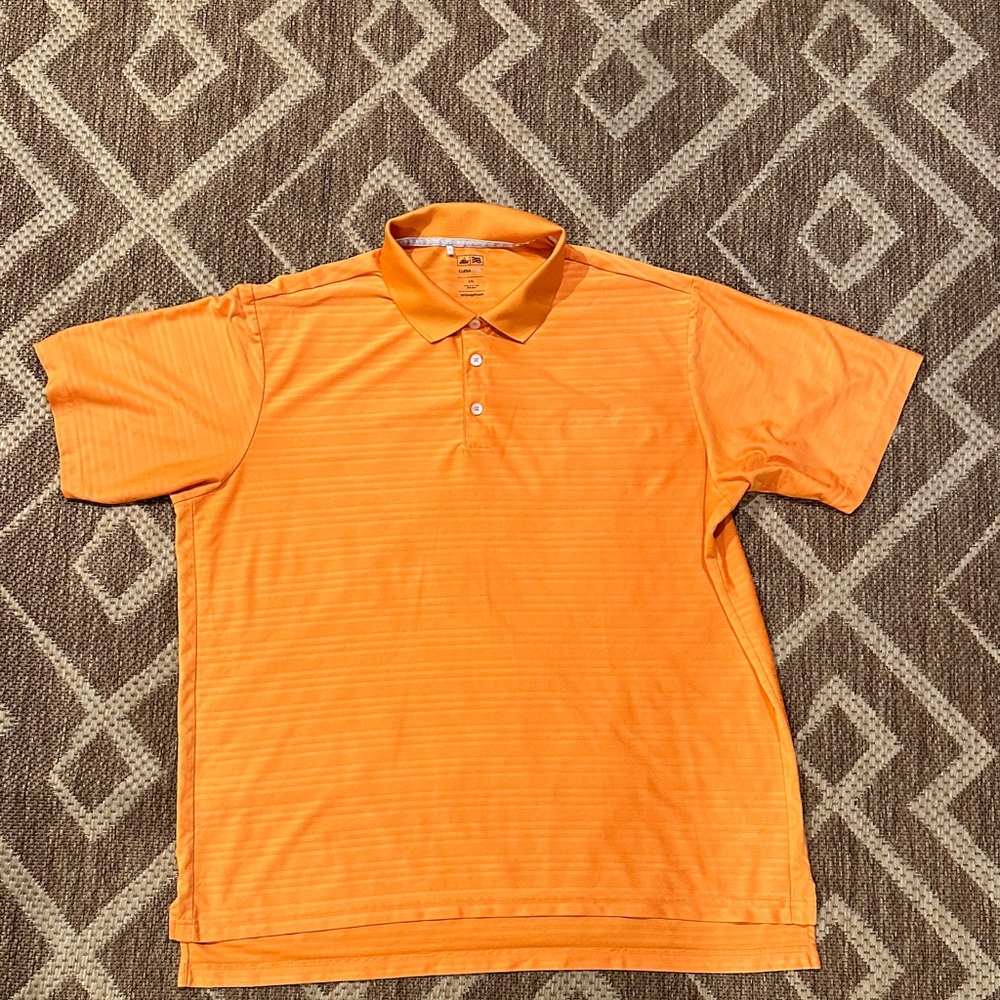 Men's Orange Adidas Polo Shirt (278)